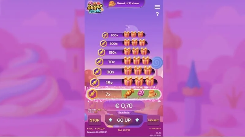 Sugar Stacks - menara manis dengan sepuluh tingkat permen