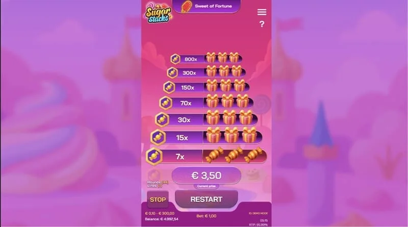 Sugar Stacks - kemenangan besar setelah cash-out di tingkat atas menara